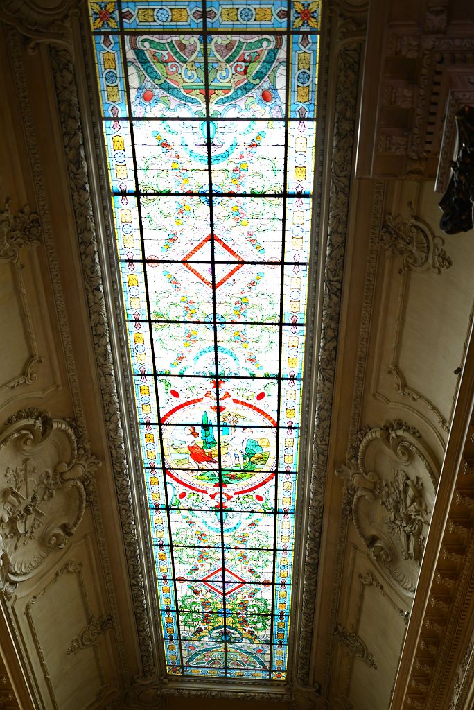 16 Stained Glass Ceiling Above Salon de Bustos Hall Of Busts Second Floor Teatro Colon Buenos Aires